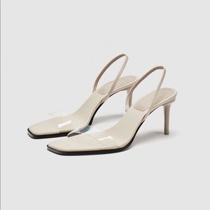 NEW Zara Vinyl Slingback Heel (eu39)